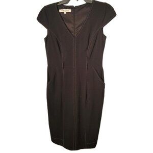 Evan Picone Little Black Dress With Pockets and Accent Stitching Size 4